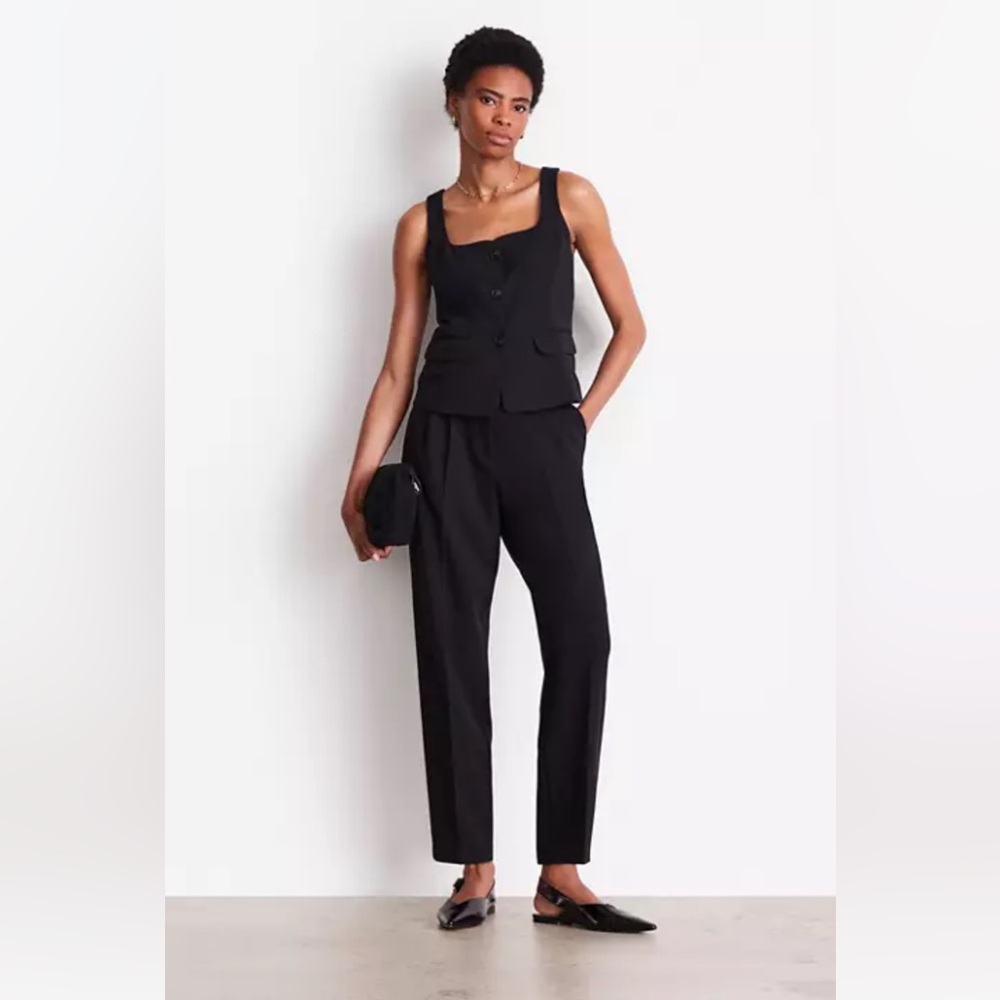 Petite LOFT Versa Seasonless Pleated Tapered Pants